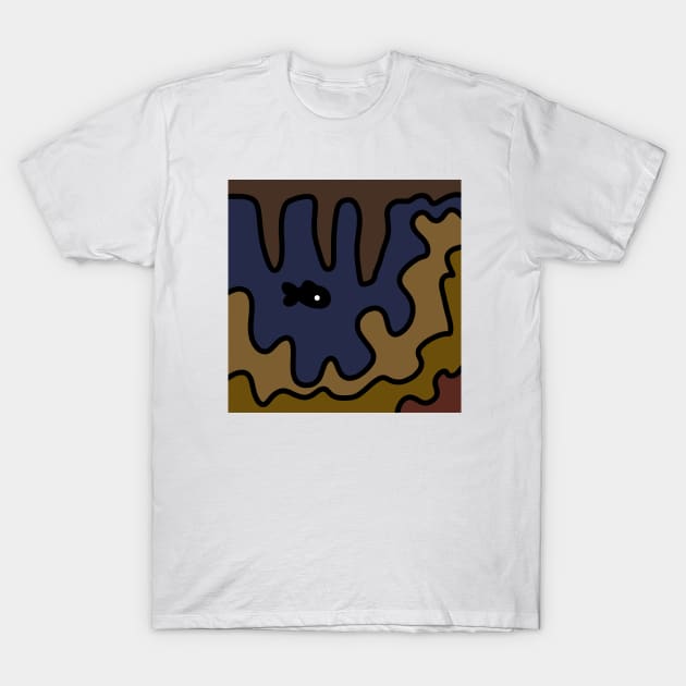 fish in cave T-Shirt by GarbageGecko